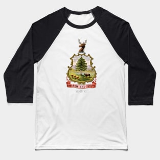 1876 Vermont Coat of Arms Baseball T-Shirt